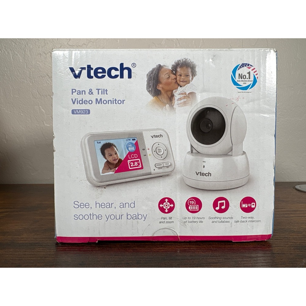 VTech VM923 Pan & Tilt Video Baby Monitor 2.8 Inch LCD Night Vision White